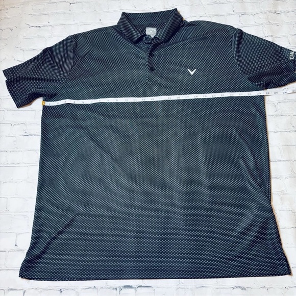 Callaway Mens XL Chevron Print Polo Shirt Opti Dri Golf Swing Tech Performance - Picture 8 of 11